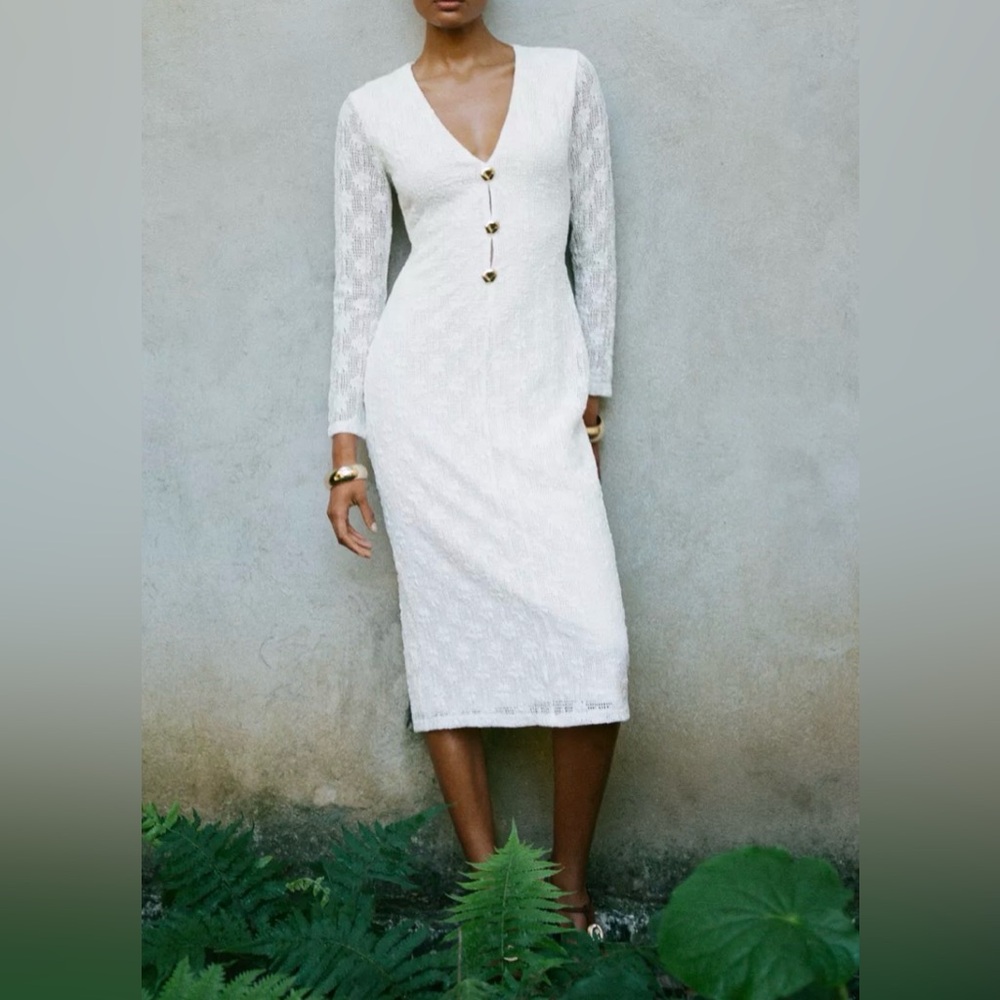 NWOT Zara White Lace Dress